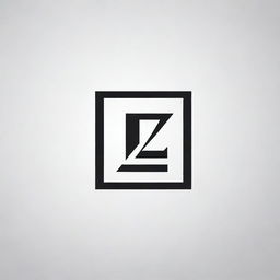 A logo with the initials LZ in a modern, sleek design. The letters should interconnect in some artistic way with bold lines and striking contrast against a minimalistic background