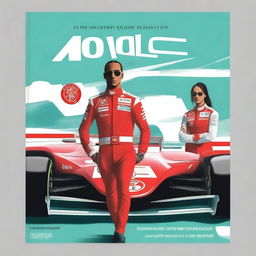 Create a cover featuring two characters: Clara, a diplomat, and Lewis Hamilton, a racing driver