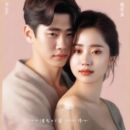 A book cover featuring a Korean man embracing a Latina woman with brown hair and light skin