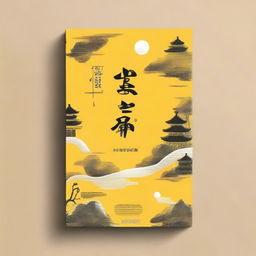 Create a book cover with a yellow theme that reflects Chinese style