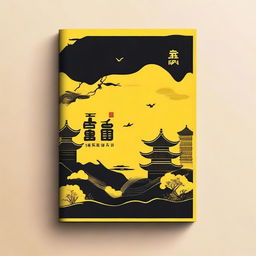 Create a book cover with a yellow theme that reflects Chinese style