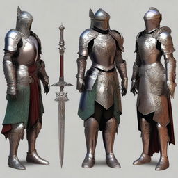 A collection of cool fantasy suits of armor, each with unique designs and intricate details