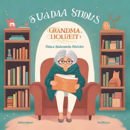 A book cover design for 'Grandma's Bag of Stories' by Sudha Murthy