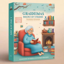 A book cover design for 'Grandma's Bag of Stories' by Sudha Murthy