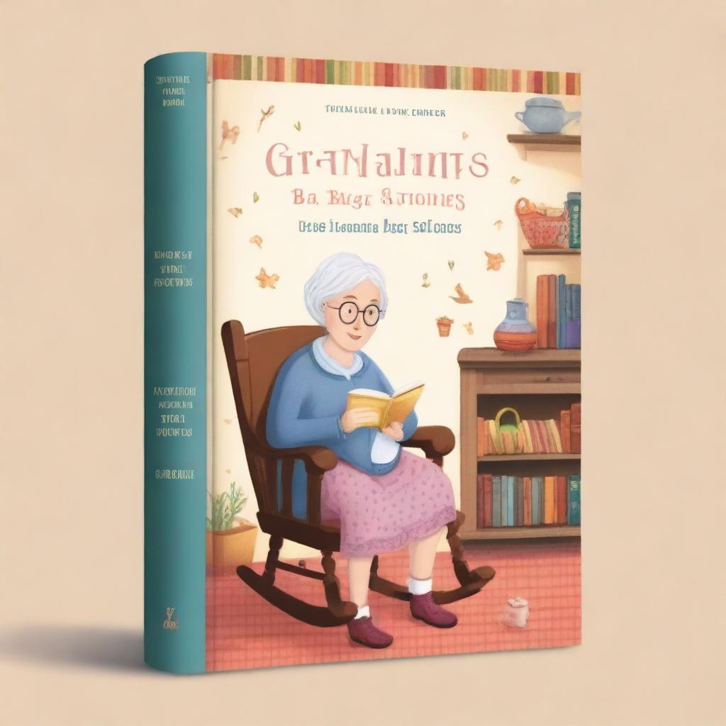 A book cover design for 'Grandma's Bag of Stories'