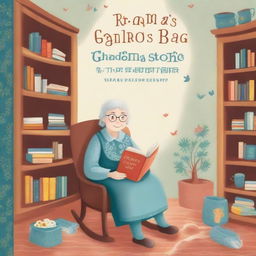 A book cover design for 'Grandma's Bag of Stories'