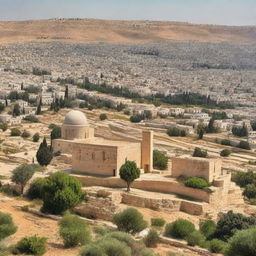 A beautiful landscape of Palestine showcasing its rich cultural heritage and natural beauty