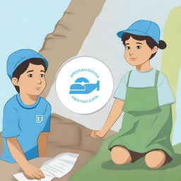 An image depicting the International Day Against Child Labor, featuring the UNRWA logo and highlighting the efforts of the Child Protection Unit