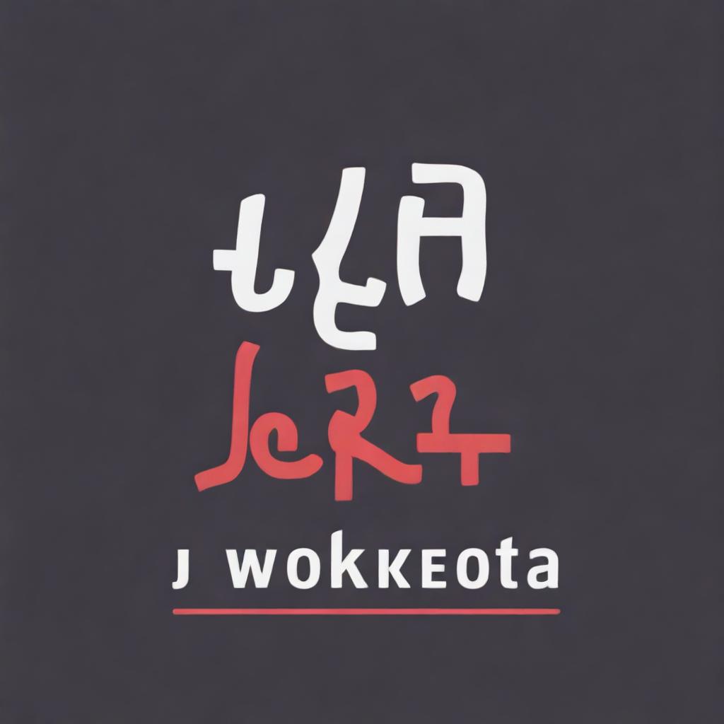 Create a logo that features the text 'W J P wota jeketi48 people