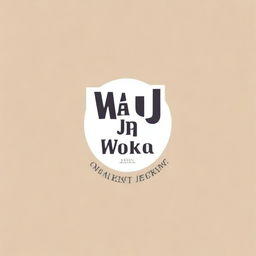 Create a logo that features the text 'W J P wota jeketi48 people