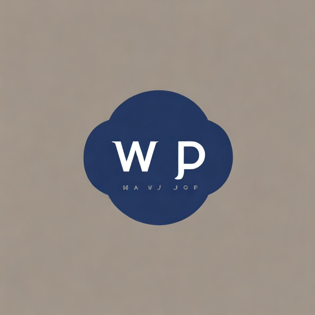 Create a logo that prominently features the text 'W J P'