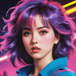 Transform the existing picture into an 80's Anime style image, featuring vibrant colors, exaggerated emotional expressions, and classic 80s anime art themes.