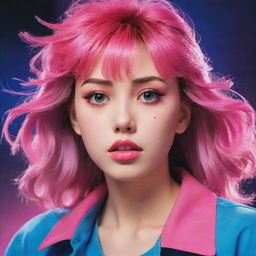 Transform the existing picture into an 80's Anime style image, featuring vibrant colors, exaggerated emotional expressions, and classic 80s anime art themes.