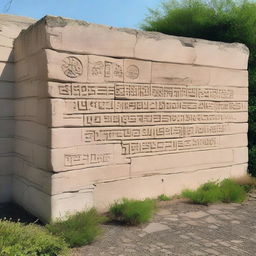 A detailed image of a wall with a prominent cornerstone