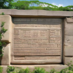 A detailed image of a wall with a prominent cornerstone