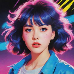 Transform the existing picture into an 80's Anime style image, featuring vibrant colors, exaggerated emotional expressions, and classic 80s anime art themes.