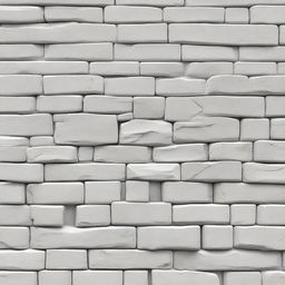 A detailed image of a grey stone brick wall with a white cornerstone in the center