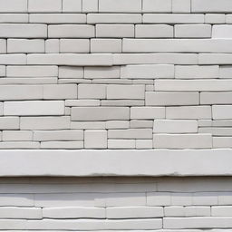 A detailed image of a grey stone brick wall with a white cornerstone in the center