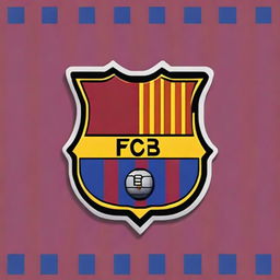 Create a pixel art logo of FC Barcelona