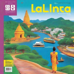 A vibrant magazine cover highlighting the tourism industry in Sri Lanka for May 2024