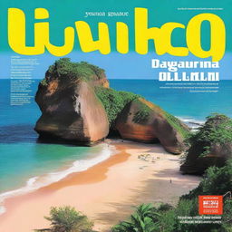 Create a vibrant and colorful magazine cover for the tourism industry in Sri Lanka