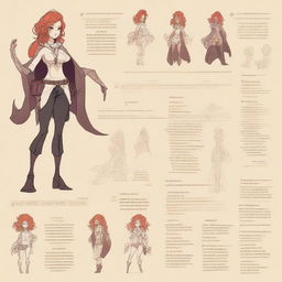 Create a detailed character sheet adopt featuring a non-human character