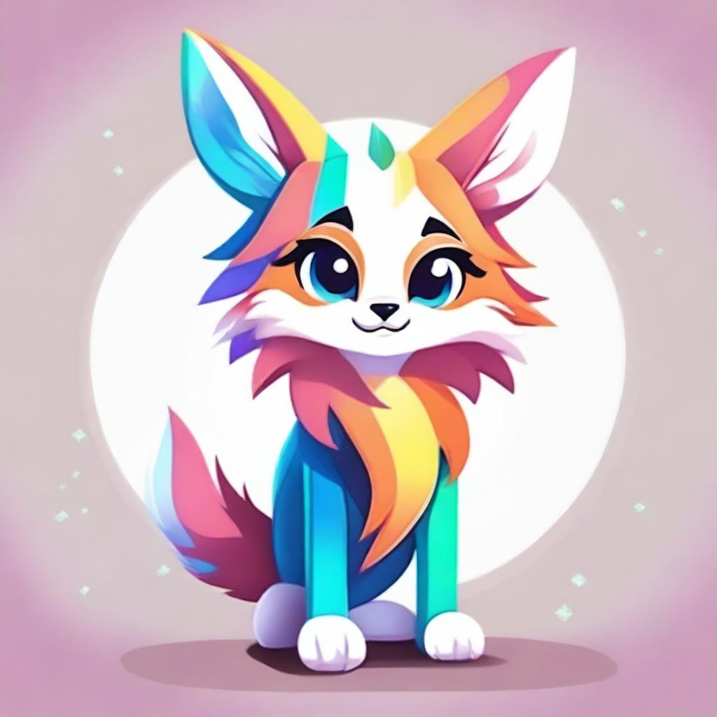 Create a character adopt in a stylized and colorful furry art style