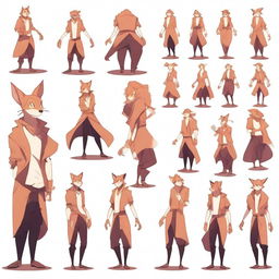 Create a character adopt sheet in a stylized art style featuring a non-human looking character