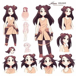 Create a character adopt sheet in a stylized art style featuring a non-human looking character