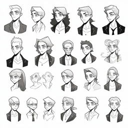 Create a character adopt sheet in a stylized art style featuring a non-human looking character