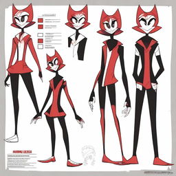 Create an original character sheet inspired by Hazbin Hotel