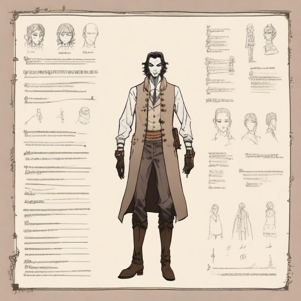 Create an original character sheet