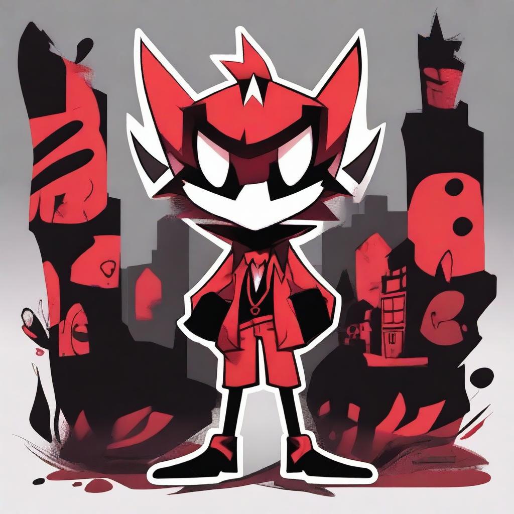 Create an original character in the style of Hazbin Hotel