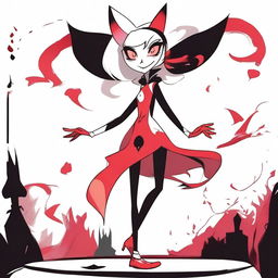 Create an original character in the style of Hazbin Hotel