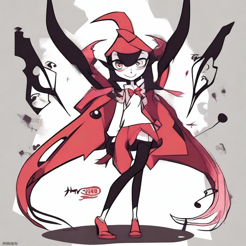 Create an original character in the style of Hazbin Hotel