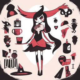 Create an original character in the style of Hazbin Hotel