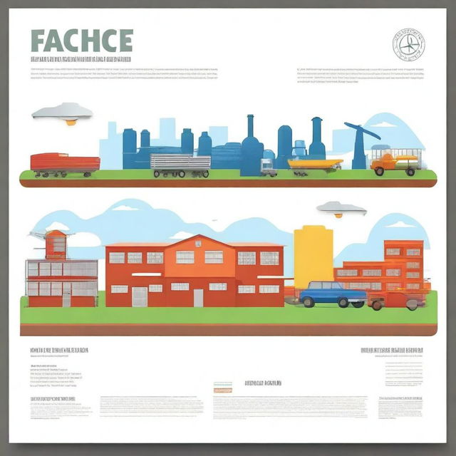 Create a cover page for a school project on the topic 'Production Across the Country'