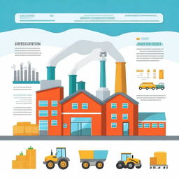 Create a cover page for a school project on the topic 'Production Across the Country'