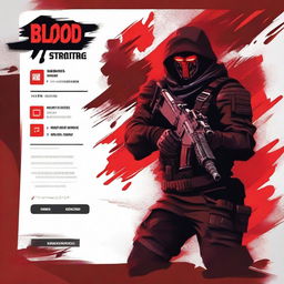 Create a YouTube thumbnail for the game 'Blood Strike'