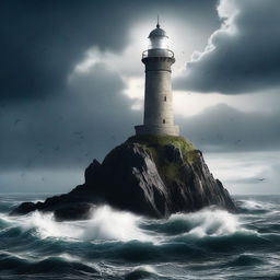 A mysterious lighthouse at the end of the world, inspired by Jules Verne