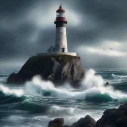 A mysterious lighthouse at the end of the world, inspired by Jules Verne