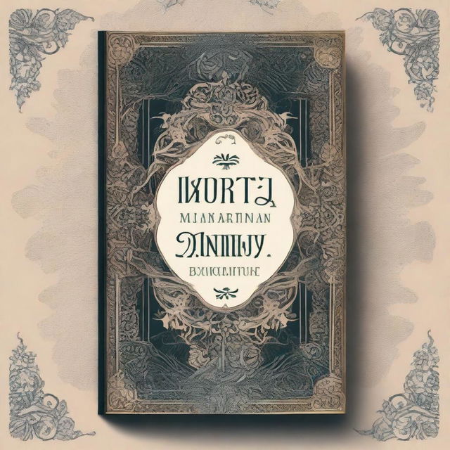 A beautifully illustrated book cover image for a novel, featuring intricate designs and elegant typography