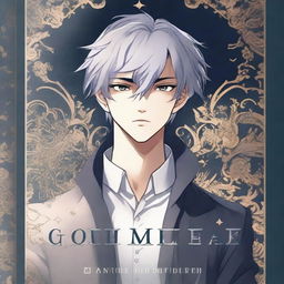 A beautifully illustrated book cover image for a novel, featuring a single male anime character