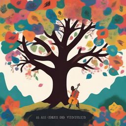 Create a book cover for 'As Cores do Vento: Uma Jornada de Amor e Arte' by Elena and Gabriel