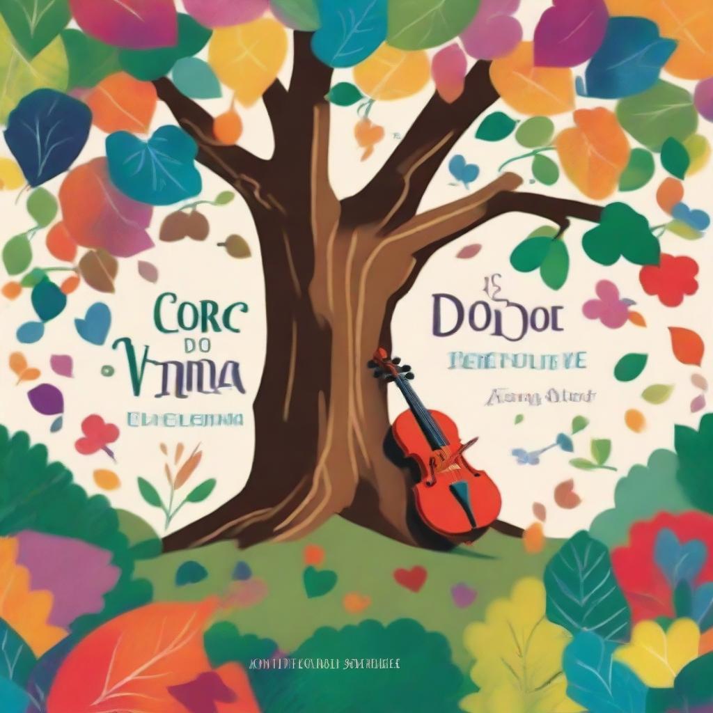 Create a book cover for 'As Cores do Vento: Uma Jornada de Amor e Arte'