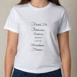 A stylish t-shirt with the verse Ephesians 6:11 artistically inscribed.