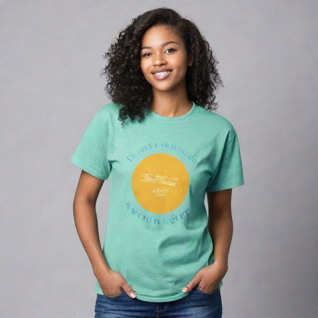 A stylish t-shirt with the verse Ephesians 6:11 artistically inscribed.