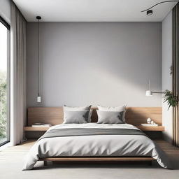 Create a minimalist bedroom design