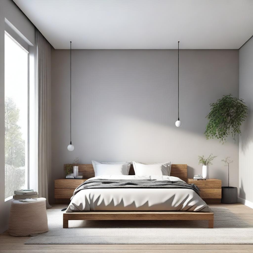 Create a minimalist bedroom design