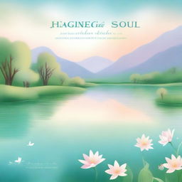 A serene and calming book cover featuring a peaceful landscape with soft pastel colors